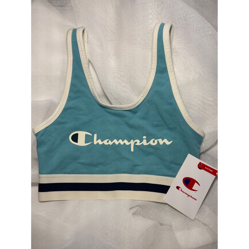 NEW Champion XS Iconic Bra Top Women Milky Way Blue
